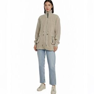 Varley “Westwood” Faux Shearling Jacket In Sage Gray Small Excellent Condition!